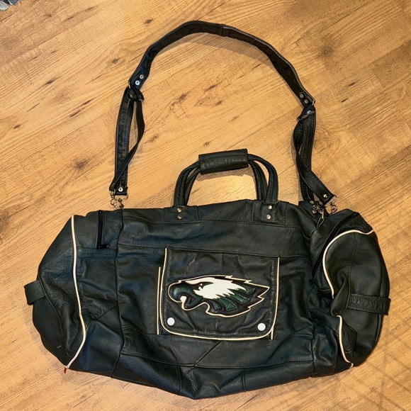 Philadelphia Eagles Leather Duffle Bag - Picture 1 of 8